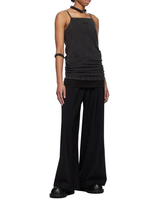 we11done Black Logo Camisole