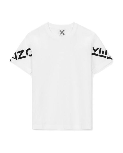 KENZO White Big X Logo-Print T-Shirt