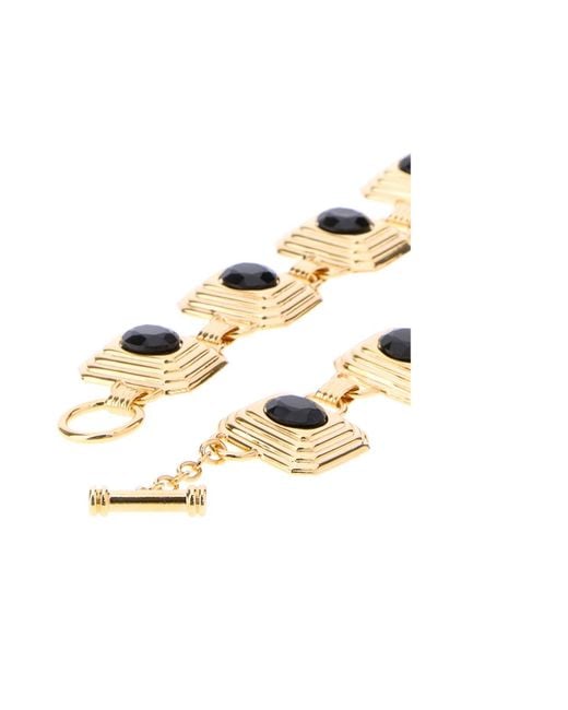 Alessandra Rich Metallic Embellished Necklace