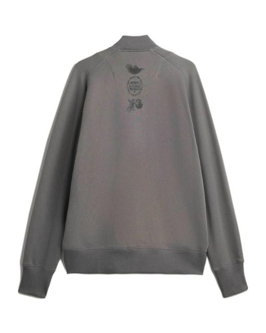 Y-3 Gray Zip-Up Bomber Jacket for men