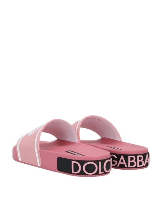 Dolce & Gabbana Pink Casual Slippers