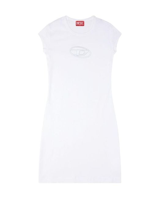 DIESEL White D-Angiel Short Dress