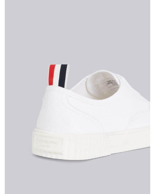 Thom Browne White Heritage Panelled Sneakers