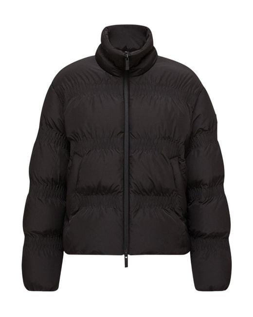Moncler Black Ravignan Gather-Quilted Short Down Jacket