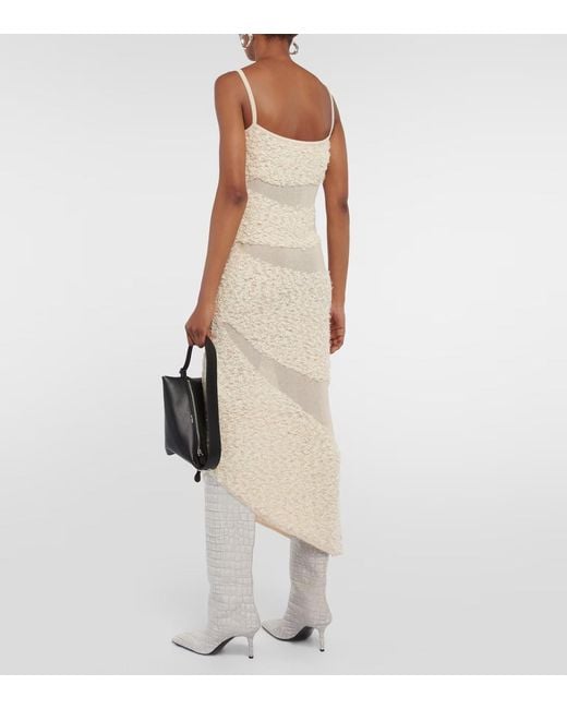 Dion Lee White Mesh-Stitched Dress