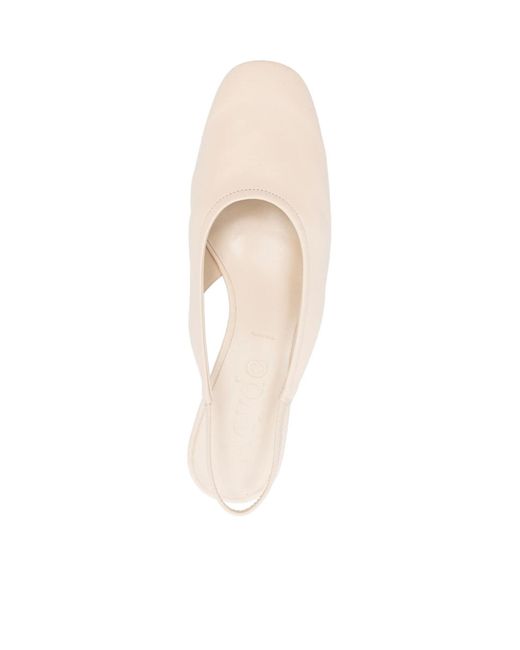 Aeyde Natural 35Mm Leather Slingback Pumps