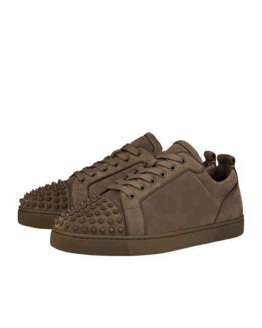 Christian Louboutin Brown Lace-Up Flat Sneakers for men