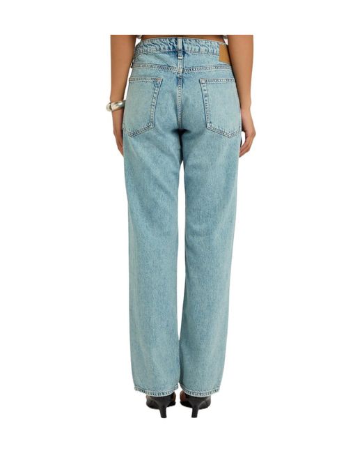 Rag & Bone Blue Straight-Leg Jeans