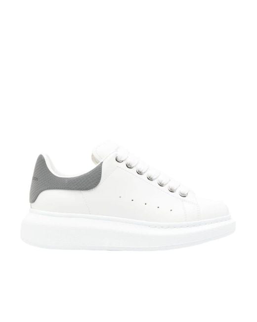 McQueen White Oversized Lace-Up Sneakers