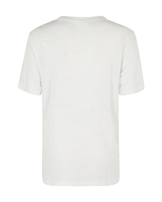 Isabel Marant White Zewel Linen T-Shirt