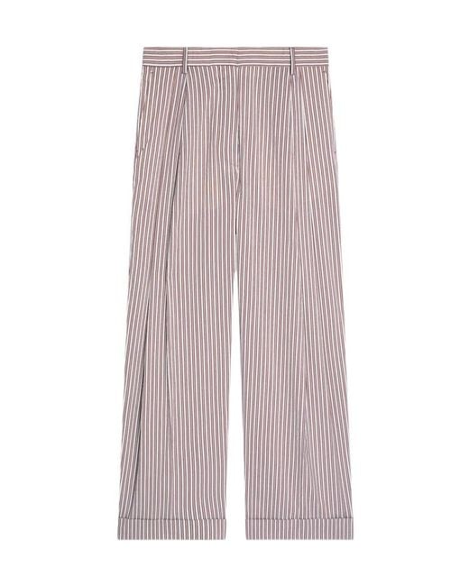 Dries Van Noten Purple Partan Striped Pants