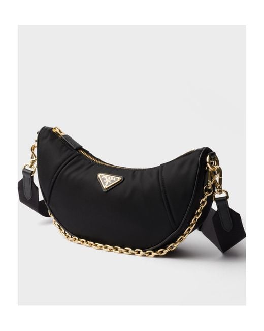 Prada Black Re-Nylon Demi-Lune Shoulder Bag