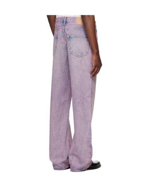 sunflower Purple Relaxed Boot Belt Loop Jeans for men