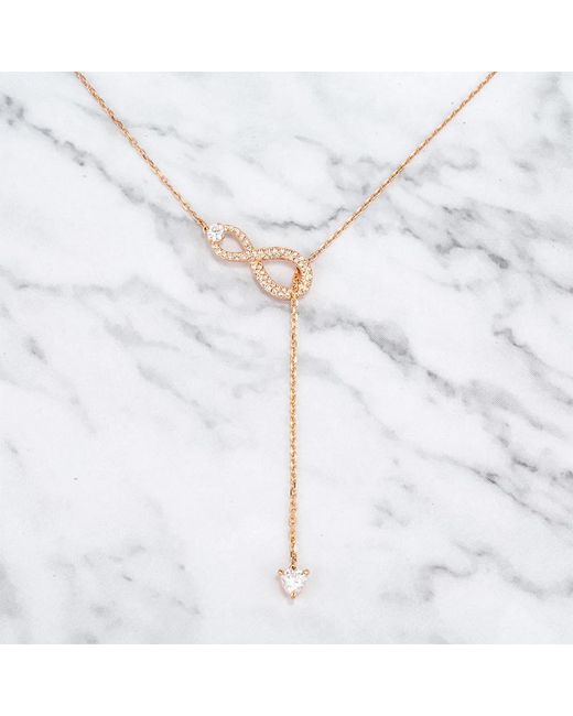 Swarovski White Endless Symbol Necklace