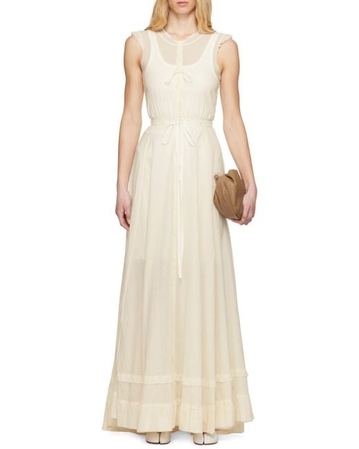 MM6 by Maison Margiela White Cotton Gown