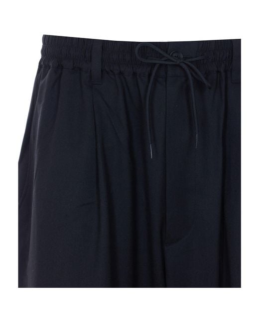 Y-3 Blue Drawstring Pants for men
