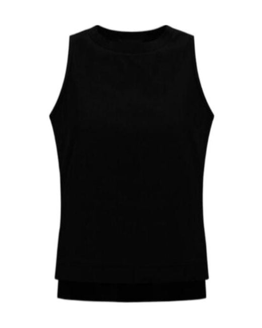 Herno Black Laminar Sleeveless Crew-Neck Top