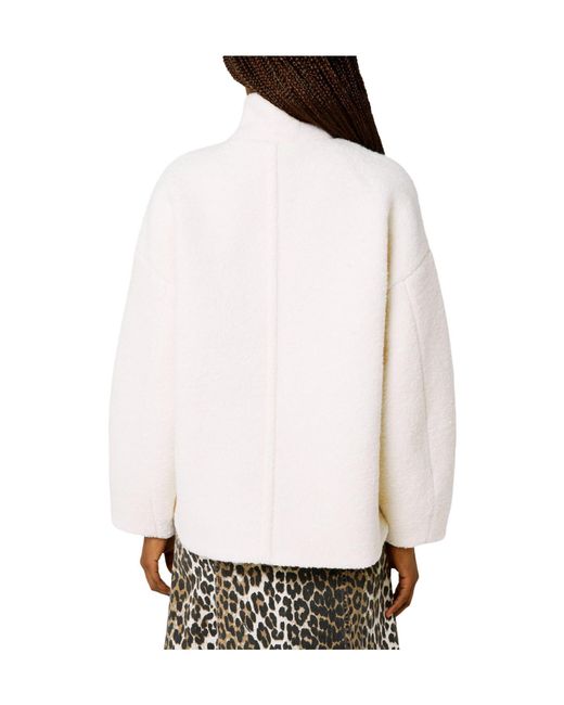 Ganni Natural Boucle Shoulder Jacket