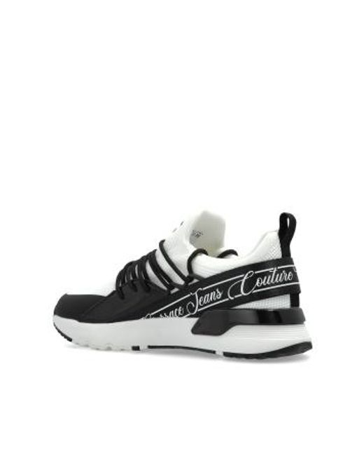 Versace Jeans Black Couture Logo Printed Low-Top Sneakers