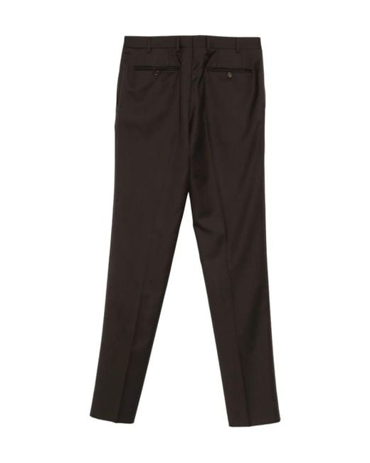 Canali Black Wool Trousers for men
