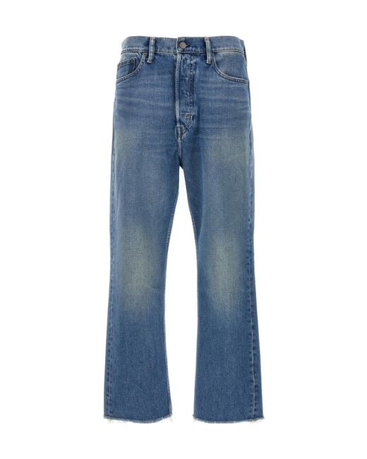Polo Ralph Lauren Blue Frayed Hem Cropped Jeans