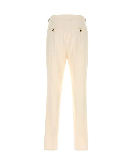 Brunello Cucinelli Natural Ivory Cotton Pant for men