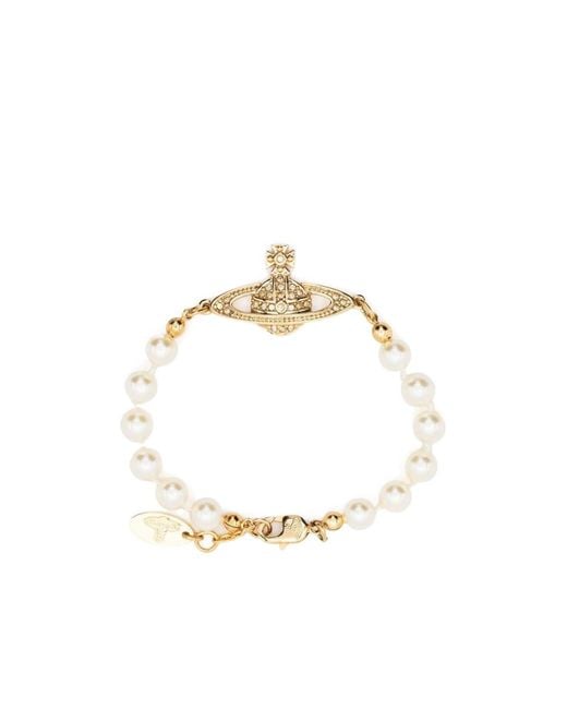 Vivienne Westwood Metallic Orb Pearl Bracelet