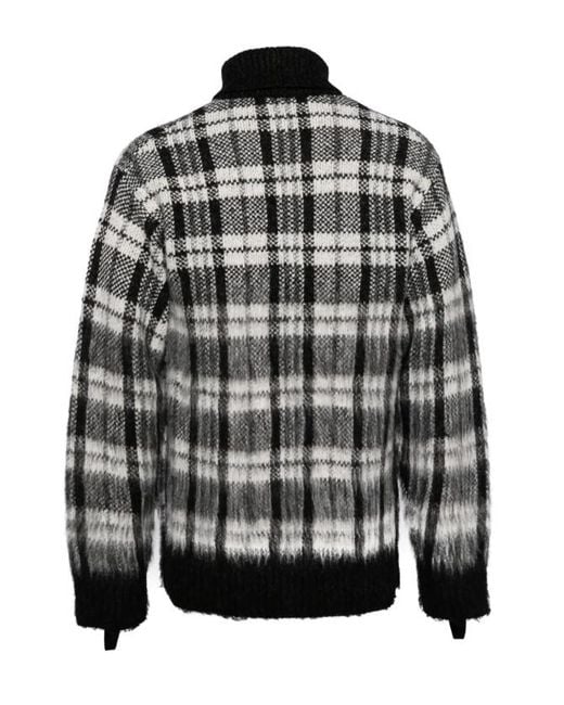 Helmut Lang Gray Brushed Turtleneck Sweater for men