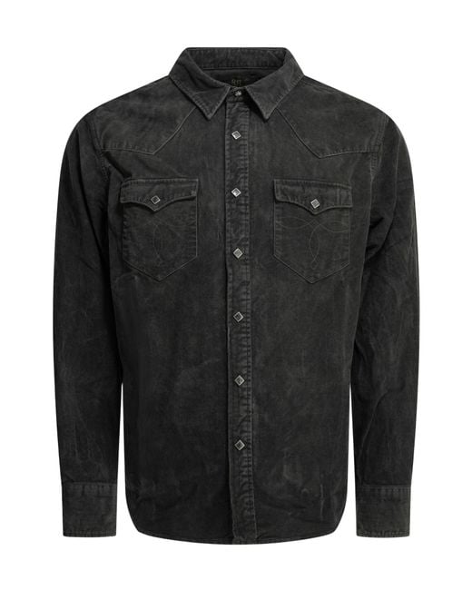 RRL Black Long-Sleeved Shirt for men