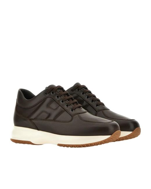 Hogan Black Interactive Lace-Up Sneakers for men