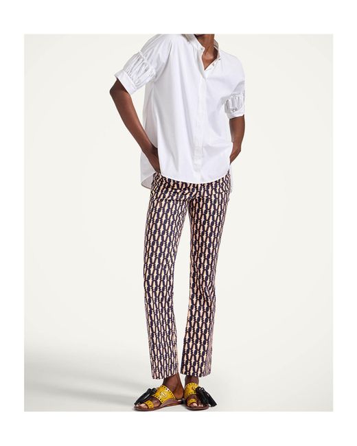 LaDoubleJ Multicolor Geometric-Print Flare Jeans
