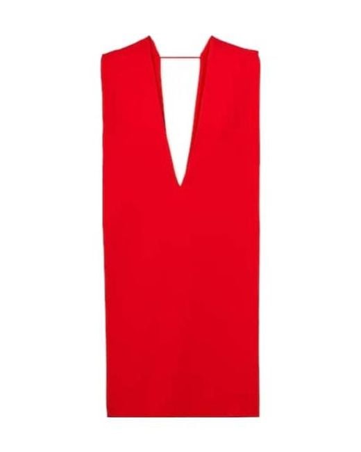 Sportmax Red Caped Minidress