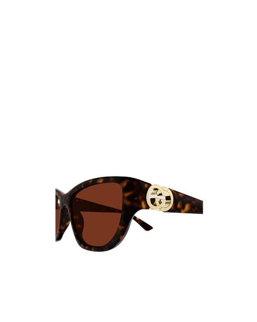 Gucci Brown Eyewear Cat Eye Frame Sunglasses
