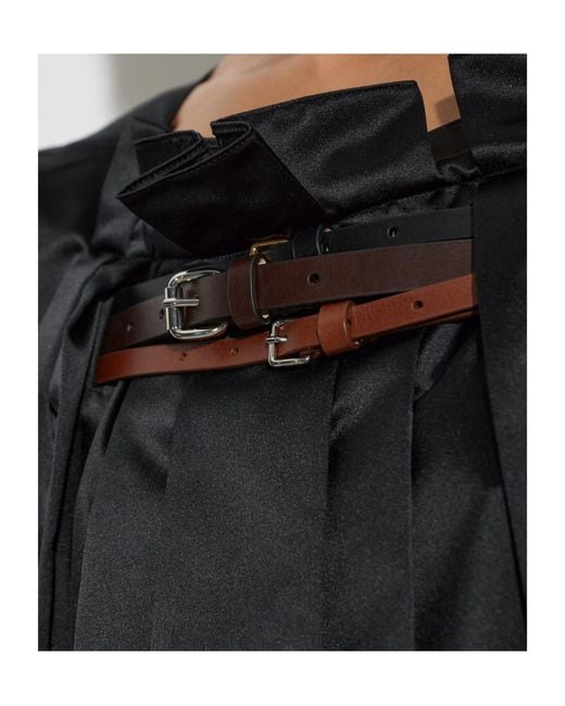 Marni Black Belted Pleated Long Dress