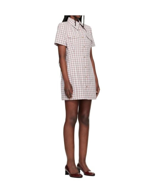 Willy Chavarria Multicolor Chavela Plaid Mini Dress