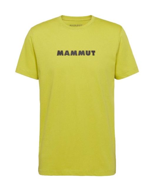 Mammut Yellow Core T-Shirt Logo for men