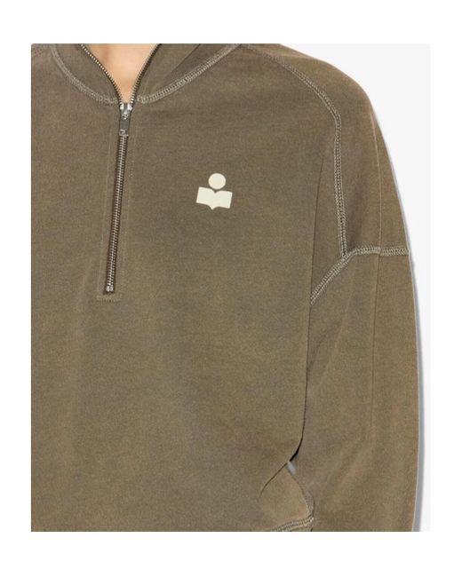 Isabel Marant Brown Isabel Marant Étoile Half-Zipped Sweatshirt