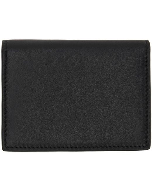Versace Black Logo Plaque Bi-Fold Wallet for men