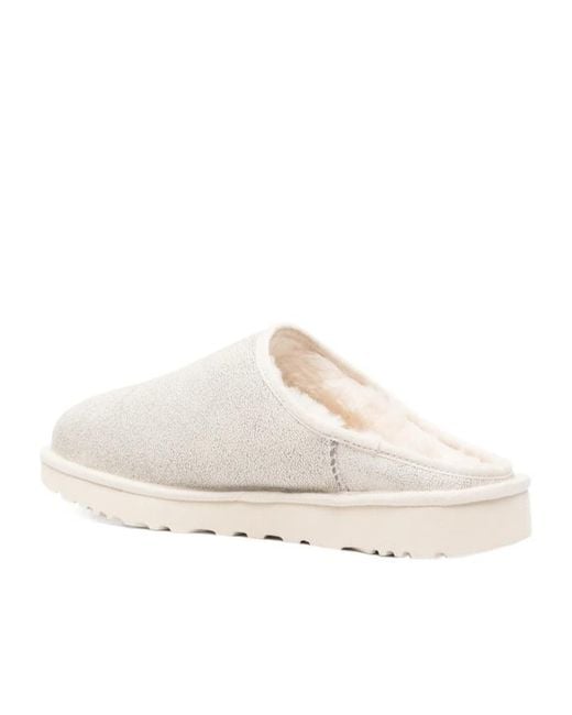 Ugg White Round-Toe Slippers for men