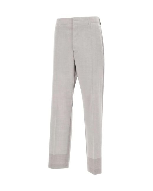 MM6 by Maison Margiela Gray Side Stripe Detail Tailored Trousers for men