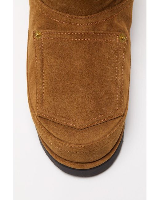 Acne Brown Shearling-Lined Leather Boots