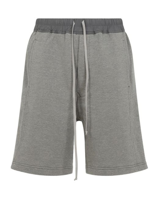 Rick Owens Gray Drawstring Shorts for men