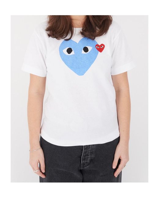 COMME DES GARÇONS PLAY White Short-Sleeved T-Shirt for men