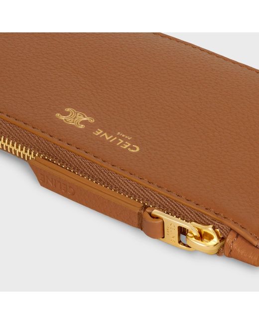 Céline Brown Long Zipped Card Holder