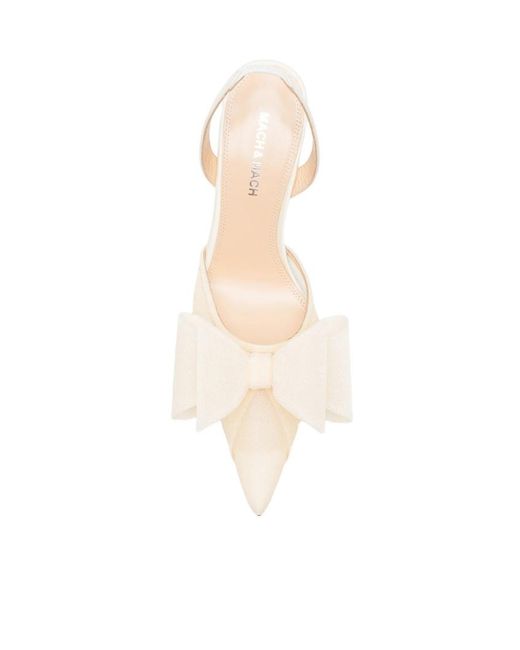Mach & Mach White Pointed-Toe High-Heeled Sandals