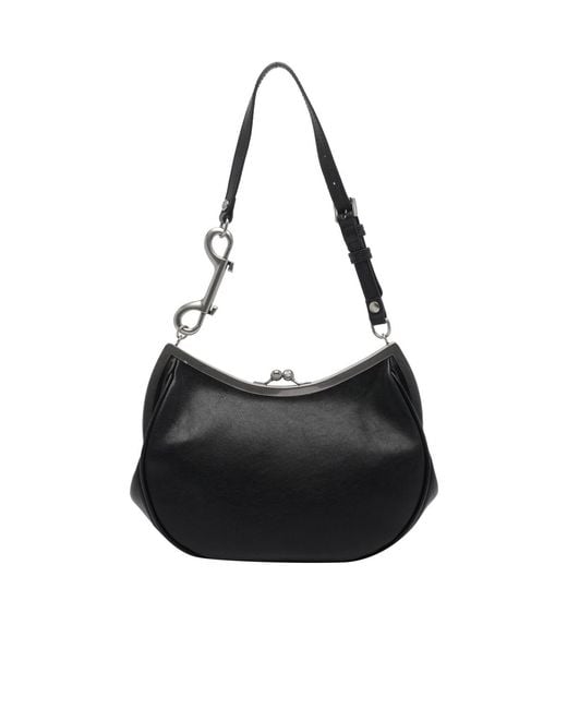 Vivienne Westwood Black Charm Frame Shoulder Bag
