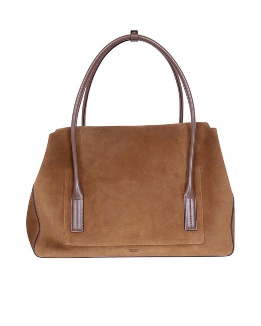 Tom Ford Brown Top Handle Shoulder Bag