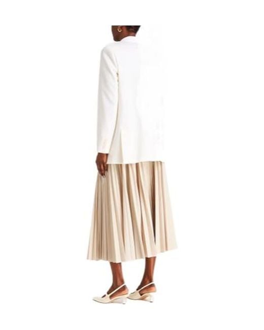 Max Mara White Minimalist Doublebreasted Blazer