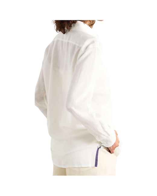 Ralph Lauren White Collection Long-Sleeved Drop Shoulder Shirt