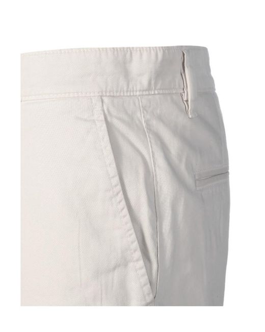 Boss White Slim-Fit Chino Trousers for men